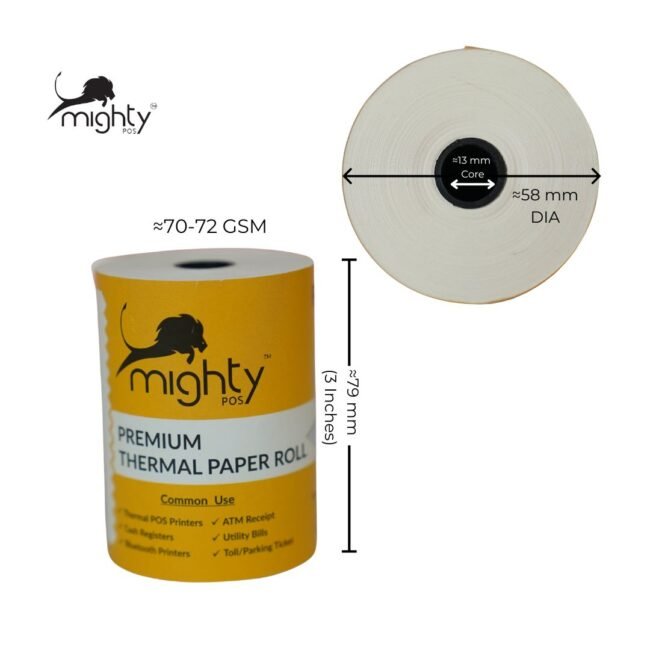 Mighty POS PR-7958D POS Roll (Pack of 50) - Image 3